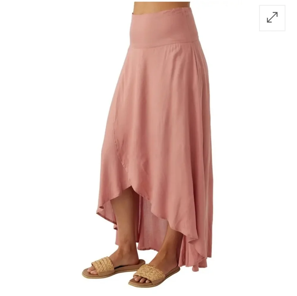 O'Neil Ambrosio Pink High-Low Maxi Skirt High Waist Size Large Lightwaist - Picture 7 of 14